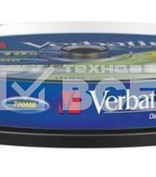 Диск CD-RW Verbatim 700Mb 10x Cake Box (10шт) (43480)