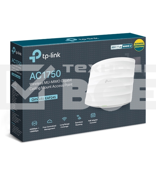 Точка доступа TP-Link SMB EAP245 AC1750 Гигабитная двухдиапазонная потолочная точка доступа Wi-Fi SMB