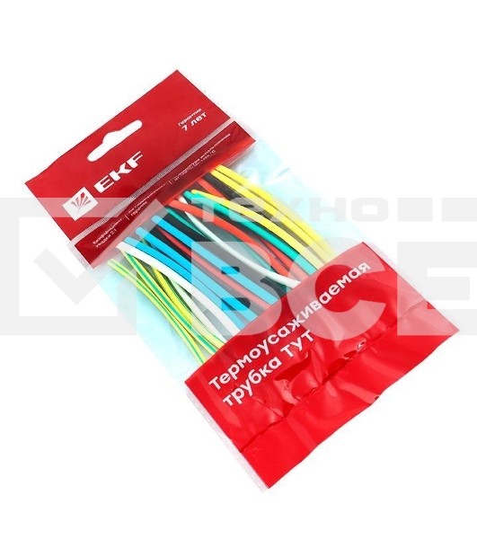 Набор трубок термоусадочных тонкостен. 4/2 (7 цветов по 3шт 100мм) EKF tut-n-4