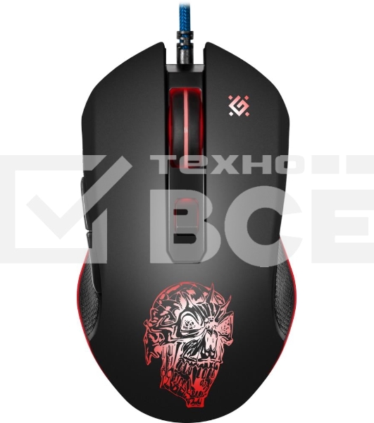 Мышь проводная Defender Sleipnir GM-927 черный, 12800 dpi, USB, кнопки - 6
