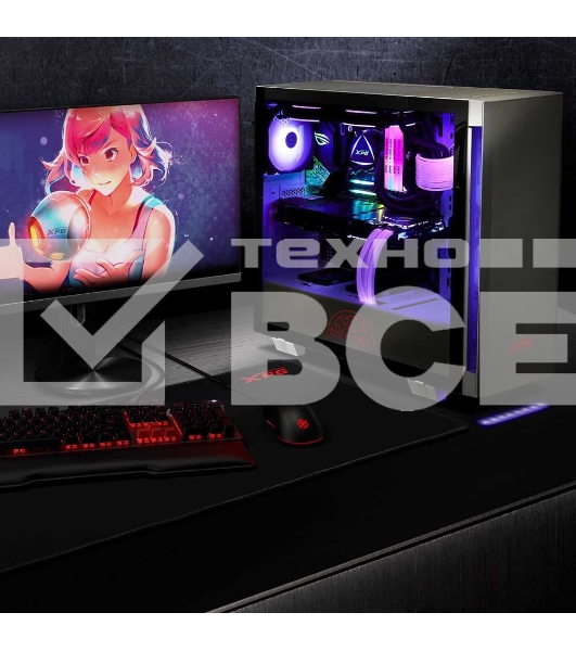 Компьютерный корпус XPG INVADER-BLACKCOLOR BOXWORLDWIDE (ATX, подсветка ARGB, 2  вентилятора 120мм, стеклянная боковая панель, черный)