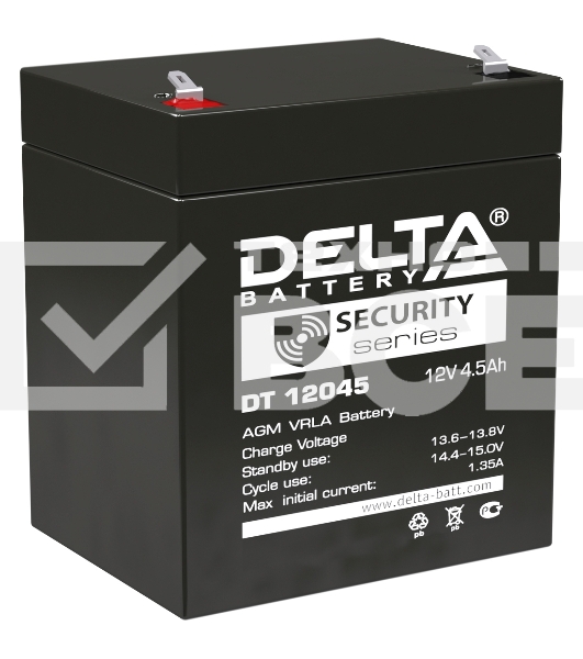Батарея Delta DT 12045 (12V, 4.5Ah)