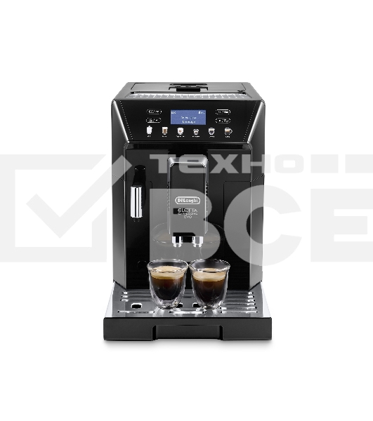 Кофемашина автоматическая DeLonghi ECAM46.860.B чёрный, исп. кофе - зерновой/молотый, 2 л, 1450 Вт, 15 Бар.