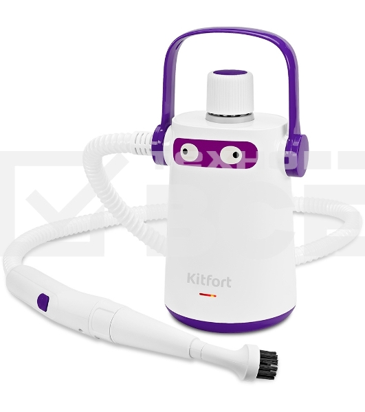 Пароочиститель ручной Kitfort КТ-9109-1 1000Вт белый/фиолетовый