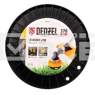 Леска для триммера квадрат 1,6мм х 370м, на DIN катушке FLEX CORD Denzel