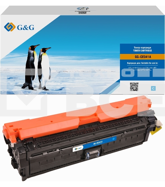 Картридж лазерный G&G GG-CE341A голубой (15000стр.) для HP CLJ M775