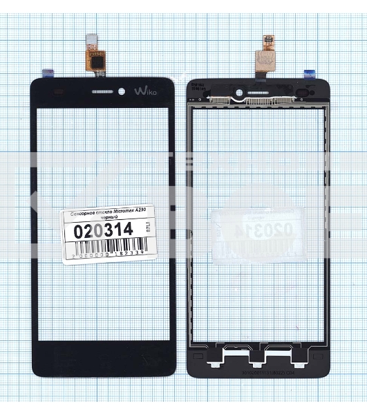 Сенсорное стекло (тачскрин) для Micromax A290, черное