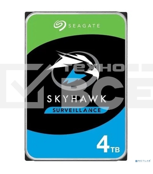 Жесткий диск Seagate 4TB  Skyhawk (ST4000VX016) OEM {Serial ATA III, 5400 rpm, 256mb, для видеонаблюдения}