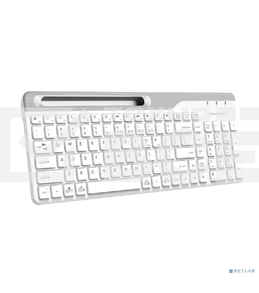 Клавиатура A4Tech Fstyler FBK25 беспроводная, USB, Bluetooth/Радиоканал, белый/серый