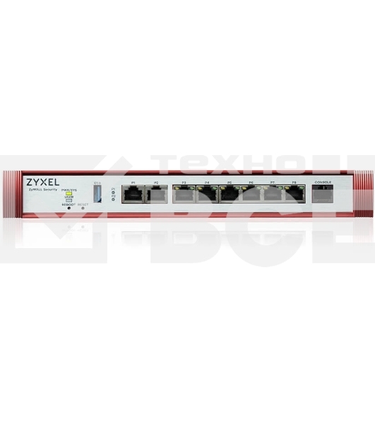Межсетевой экран Zyxel USG FLEX 200HP, Rack, 1xRJ-45: 1/2.5G (LAN/WAN), 1xRJ-45: 1/2.5G PoE+ (LAN/WAN), 6xRJ-45: 1G (LAN/WAN), 1xUSB3.0 **