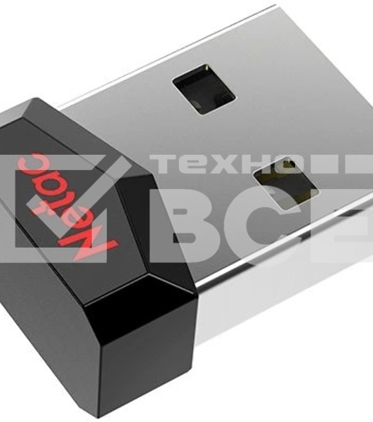 Флешка USB Netac UM81 (NT03UM81N-004G-20BK), 4Gb, USB 2.0, R/W 30/10, черный/красный