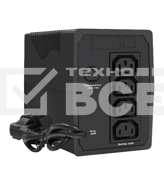 Источник бесперебойного питания ExeGate EP285542RUS Power Back BNB-650.LED.AVR.C13.RJ.USB 650VA/360W, LED, AVR,4*IEC-C13, RJ45/11, USB, черный