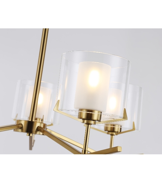 Светильник Ambrella light LH57007/5 BS/FR латунь/белый матовый E14/5 max 40W D690*390