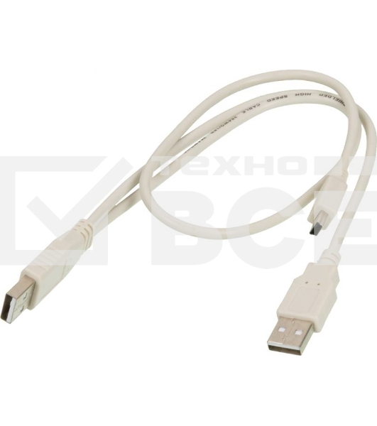 Кабель USB2.0 Ningbo mini (5pin)-A 0,5m +доп.питание A(0.3m) Blister box