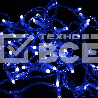 Гирлянда Neon-night Нить 10м, постоянное свечение, прозрачный ПВХ, 24В, Синий