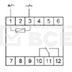 Реле промежуточное PK-1P/Un (монтаж на DIN-рейке 35мм 12В AC/DC 16А перекл.) F&F EA06.001.001, фото 1