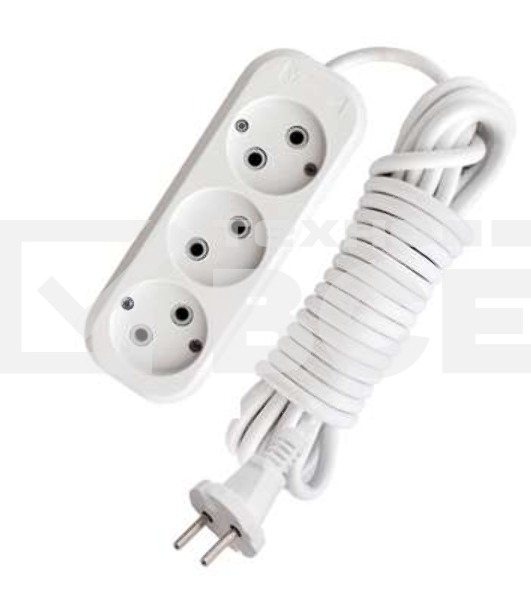Удлинитель 3х5м без заземл. 10А IP20 Е-203 АБС-пл. ПВС 2х0.75 UNIVersal 9631965