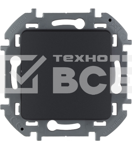 Переключатель без фиксации - кнопка, Н.О./Н.З. контакты 6A 250 В антрацит