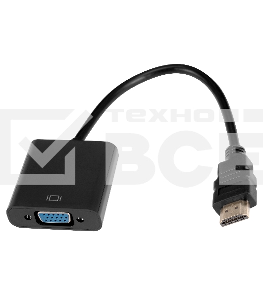 Переходник Buro HDMI (m)/VGA (f) 0.1м. (HDMI-M-VGA-F)