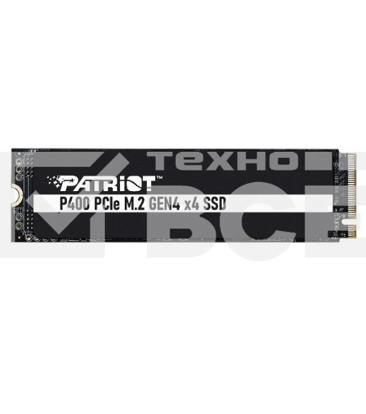 Накопитель SSD Patriot P400, 1Tb, PCIe 4.0 x4, M.2 2280, NVMe, R/W 5000/4800, с радиатором
