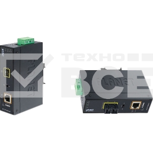 Индустриальный медиа конвертер IGTP-805AT IP30 Industrial 10/100/1000Base-T to Gigabit SFP Converter with 802.3at POE+ (-40 to 75C)