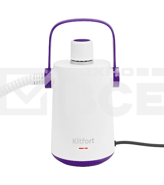 Пароочиститель ручной Kitfort КТ-9109-1 1000Вт белый/фиолетовый
