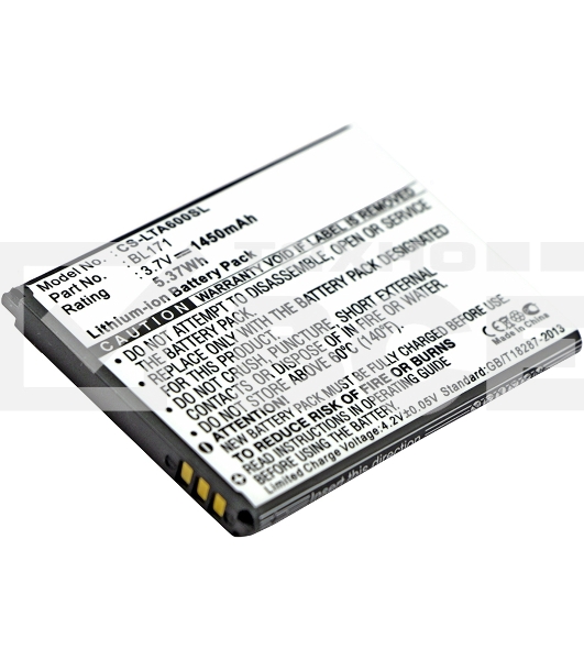 Аккумулятор CameronSinoCS-LTA600SL BL171 для Lenovo A3903.7V / 1450mAh / 5.37Wh