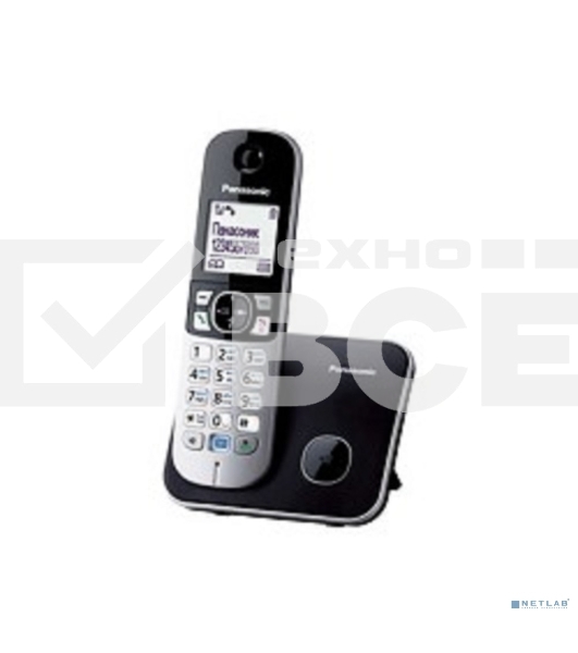 Телефон беспроводной (DECT) Panasonic KX-TG6811RUB (черный) {Беспроводной DECT,40 мелодий,телефонный справочник 120 зап.}