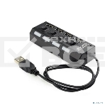 Разветвитель USB2.0 Gembird 4xUSB, блок питания 2А, подсветка и выкл, кабель USB 55см, черный (UHB-U2P4-02A), фото6