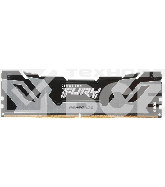 Оперативная память Kingston Fury Renegade, DDR5, 16GB (1x16GB), 6400MHz, CL32, с радиатором, серебристый/черный