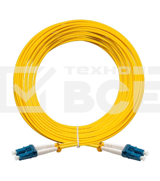 Патч-корд волоконно-оптический ExeGate FC-D-9-LC-LC-15M-LSZH (Шнур ВО SM 9/125 (OS2/G.652.D), LC/UPC-LC/UPC, Duplex, LSZH, 15м)