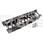 Кабельный органайзер 19' c пластиковыми пальцами глубиной 106 мм и крышкой, 1U, фото 1