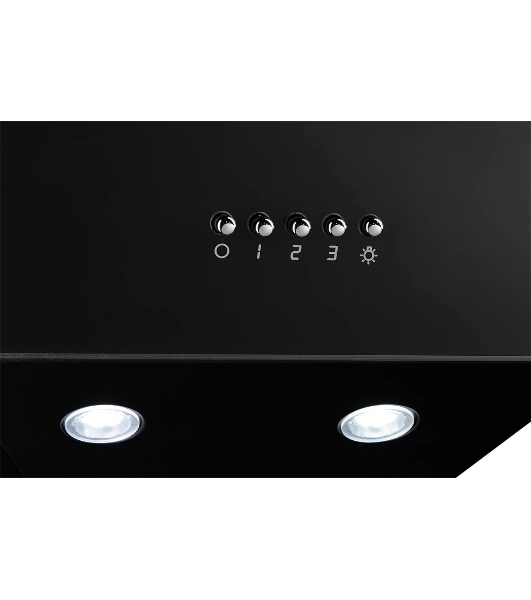 Настенная наклонная вытяжка Monsher ASTRA 60 Noir, ширина 60 см, отвод/рециркуляция, 1100 м3/час, механическое кнопочное управление, 3 скорости, светодиодное освещение 2*1 Вт, металлические жироулавливающие фильтры, угольный фильтр KM 101 (опция), : черный ПРОМО