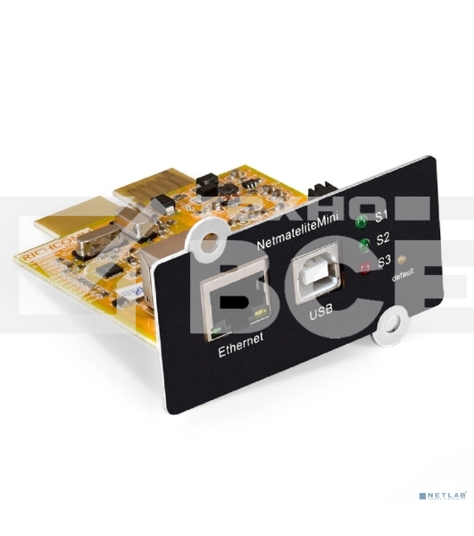 Внутренняя SNMP-карта ExeGate NetExpert 522/Richcoмм NetmaitliteMini для On-line ИБП ExeGate PowerExpert (плата для удаленного управления для ИБП ExeGate серии TL, ULS, 1*10/100 Base-T Fast Ethernet(RJ45)+1*USB(B))