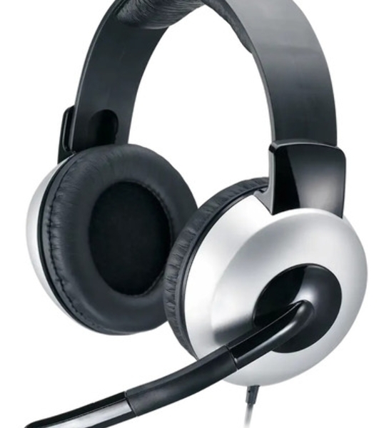 Гарнитура Genius HS-05A серый-чёрный, проводная, 3.5 мм