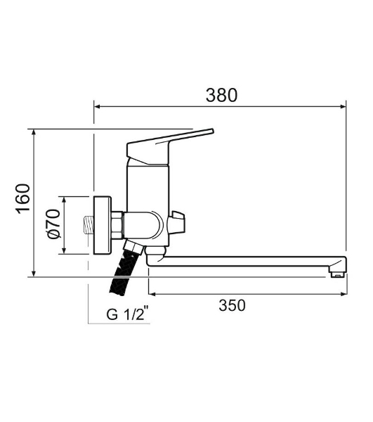 SL132-006E Смеситель для ванны, ø35
