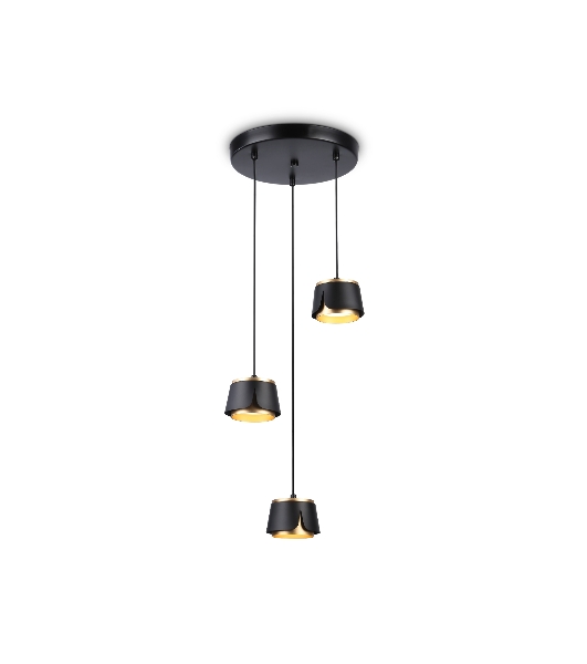 Светильник Ambrella light TN71252/3 BK/GD черный/золото GX53/3 D250*1090