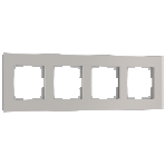 Рамка на 4 поста Senso (дымчатый, стекло soft-touch) W0043117, фото 1