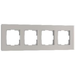Рамка на 4 поста Senso (дымчатый, стекло soft-touch) W0043117