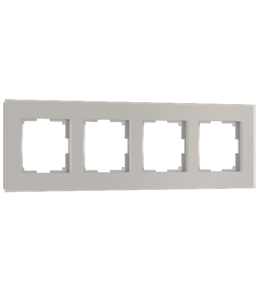 Рамка на 4 поста Senso (дымчатый, стекло soft-touch) W0043117