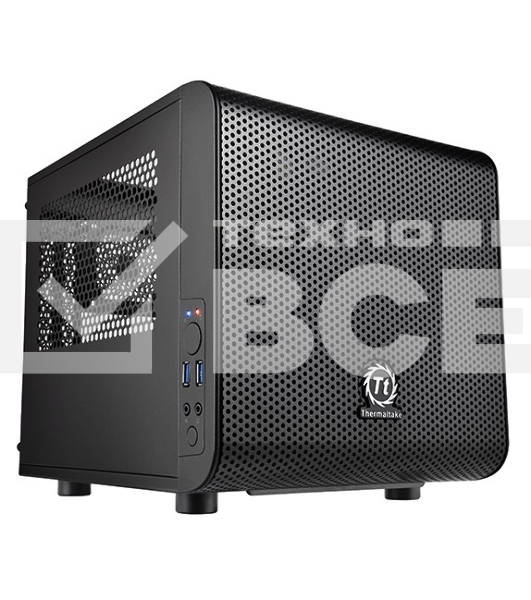 Компьютерный корпус Thermaltake Core V1  черный без БП miniITX 1x200mm 2xUSB3.0 audio bott PSU