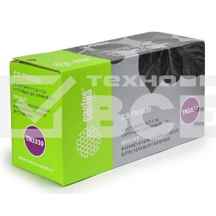 Картридж лазерный Cactus CS-TN3330 черный (3000 стр.) для Brother HL-5440D/5450DN/5470DW/6180DW/DCP8110/8250/MFC-8520/8950