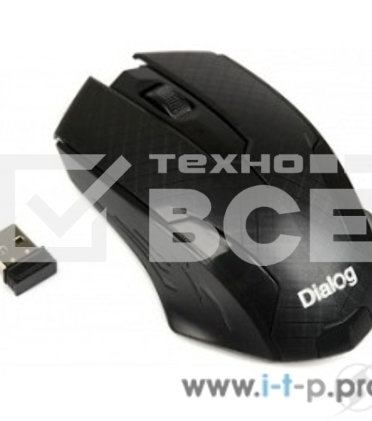 Мышь беспроводная Dialog Pointer MROP-07U черный, 800 dpi, радиоканал, USB, кнопки - 3