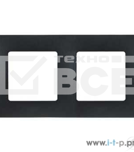 Рамка 2 поста антрацит ETIKA