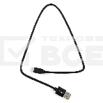 Кабель Cablexpert для Apple CC-S-APUSB01Bk-0.5M, AM/Lightning, серия Silver, длина 0.5м, черный, блистер, фото 1