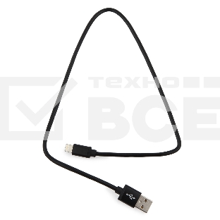 Кабель Cablexpert для Apple CC-S-APUSB01Bk-0.5M, AM/Lightning, серия Silver, длина 0.5м, черный, блистер