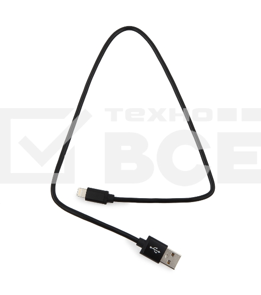 Кабель Cablexpert для Apple CC-S-APUSB01Bk-0.5M, AM/Lightning, серия Silver, длина 0.5м, черный, блистер