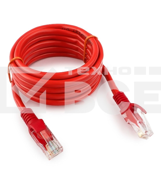 Патч-корд UTP Cablexpert кат.5e, 2м, литой, многожильный (красный)