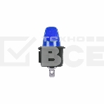 Выключатель клавишный круглый 12V 16А (3с) ON-OFF синий с подсветкой Rexant, фото4