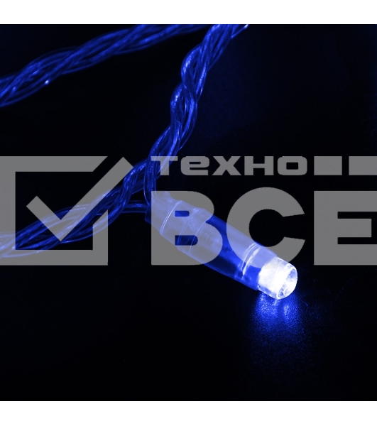Гирлянда Neon-night Нить 10м, постоянное свечение, прозрачный ПВХ, 24В, Синий